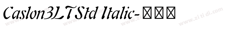 Caslon3LTStd Italic字体转换